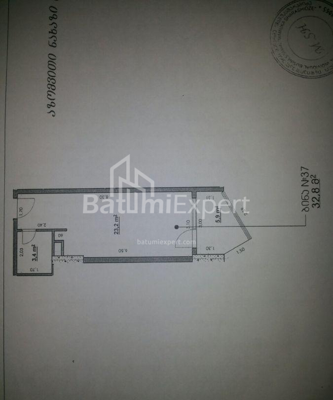 公寓 33 平方米的公寓 - Tbel-Abuseridze, Batumi, 佐治亚州。