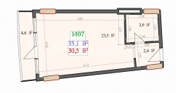 在建目标房产 1-комн 35.1 m² - 莱赫和玛丽亚·卡钦斯基, Batumi