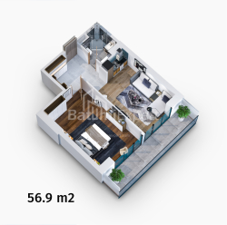 公寓 2-комн 56 m² - Zhiuli Shartava, Batumi