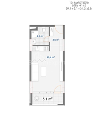 公寓 1-комн 34.2 m² - 凯达拉·阿巴希泽, Batumi